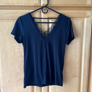 Daytrip Black Lace Tee